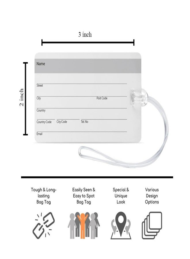 100yellow® Life is A Journey Luggage Tags, Bag Tag Travel Id Labels Tag for Baggage Suitcases Bags with Silicon|Set of 4 | Multicolor - Image 3